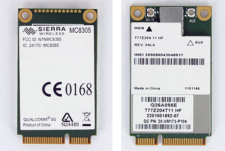 HSPA / UMTS / EDGE Mini-PCIe Modem (Sierra Wireless MC8305/Gobi3000)